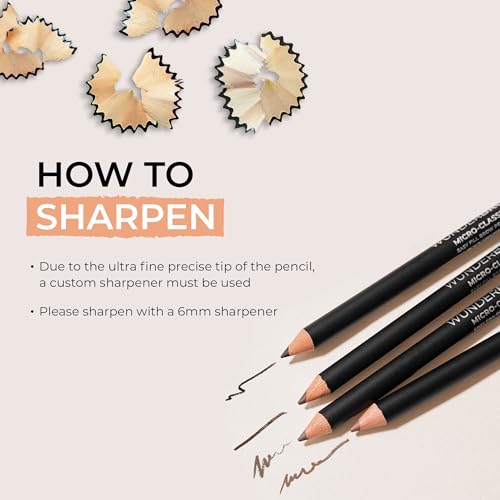 Wunderbrow Micro-Classic Brow Pencil, 2.5mm tip for precision filling, Vegan and Cruelty Free (Taupe-Grey)