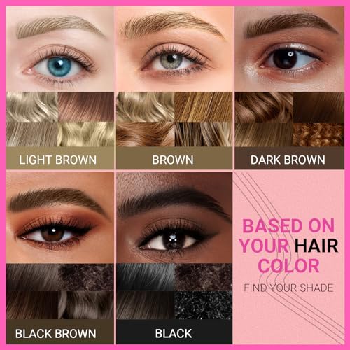 iMethod Eyebrow Pen - Eyebrow Pencil Magical 2-in-1 Eye Brow Pencils for Women with 4-Fork-Tip & Precise Brush-Tip Create Natural Hair-Like Brows, Last All-Day, Microblading Eyebrow Pen, Light Brown