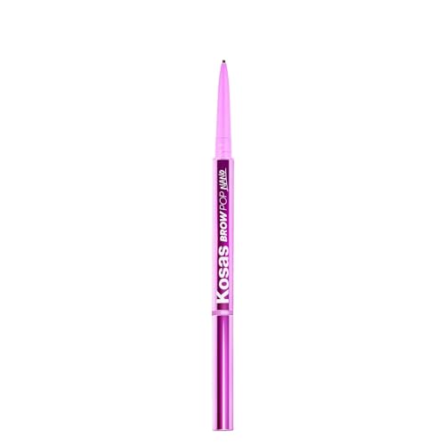 Kosas Brow Pop Nano - Ultra-Fine 1mm Brow Pencil Precision Tip - Natural-Looking Eyebrows with Finest Hairlike Stroke - All Day Wear, Hypoallergenic, Safe for Sensitive Skin - Medium Brown
