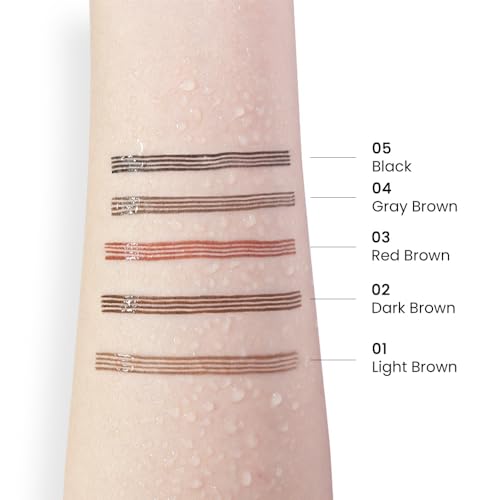 Kaely 2Pcs Magical Precise Waterproof Brow Pen,Suake Eyebrow Contouring Pen,4 Tip Eye Brow Pencils for Women Makeup,lapiz de cejas 3d Microblading Eyebrow Pen Pencil,24h Smudge Proof,02 Dark Brown