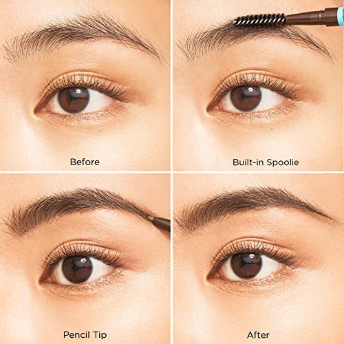 JOAH Brow Down To Me Precision Brow Pencil with Built-In Spoolie, Light Brunette