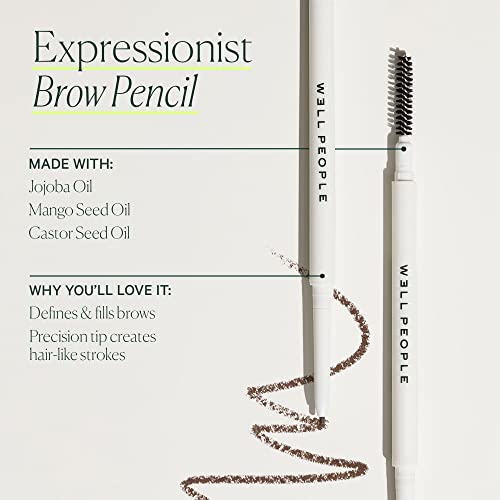 Well People Expressionist Brow Pencil, Defining Brow Pencil For A Natural Finish, Ultra-fine Tip For Total Precision, Vegan & Cruelty-free, Taupe