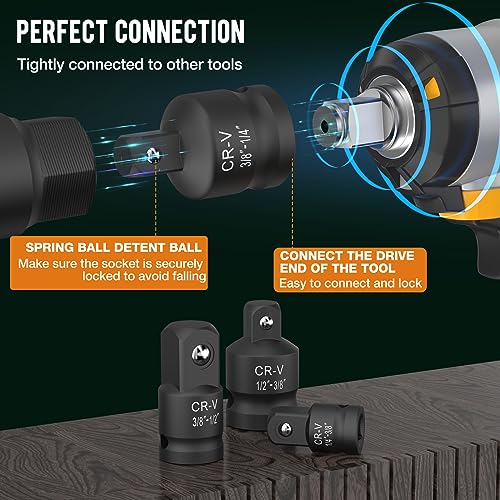 2PCS Impact Socket Adapter Reducer Set, Mechanic Tools