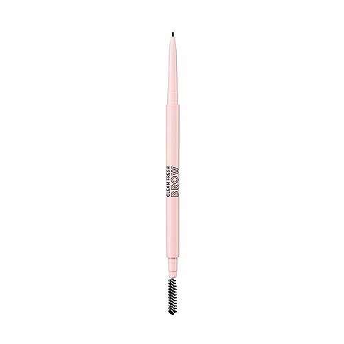 Covergirl Clean Fresh Brow Nano, 700 Black Brown, Eyebrow Pencil, Ultra-Precise Tip, Waterproof, Transfer-Resistant, Built-In Spoolie, Vegan Formula, 0.001oz
