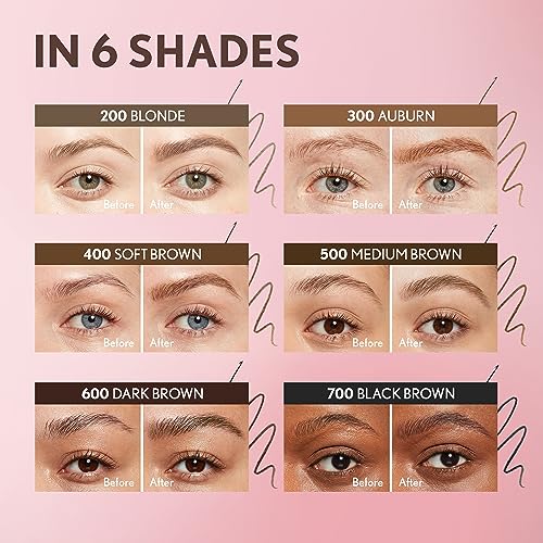 Covergirl Clean Fresh Brow Nano, 700 Black Brown, Eyebrow Pencil, Ultra-Precise Tip, Waterproof, Transfer-Resistant, Built-In Spoolie, Vegan Formula, 0.001oz