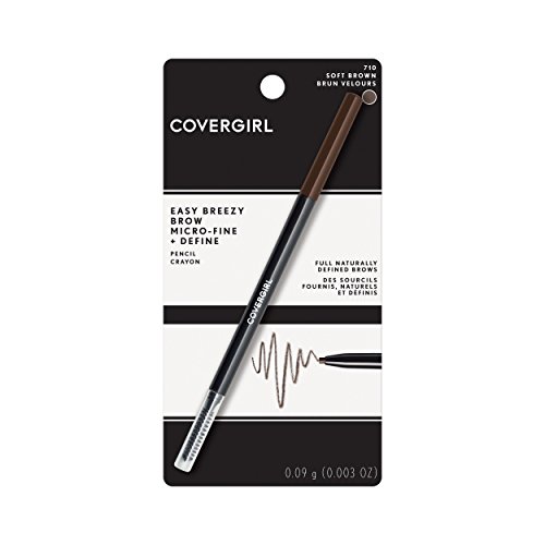COVERGIRL - Easy Breezy Brow Micro-Fine + Define Pencil, Micro-fine tip, no sharpening required, Built-in spoolie-brush, 100% Cruelty-Free