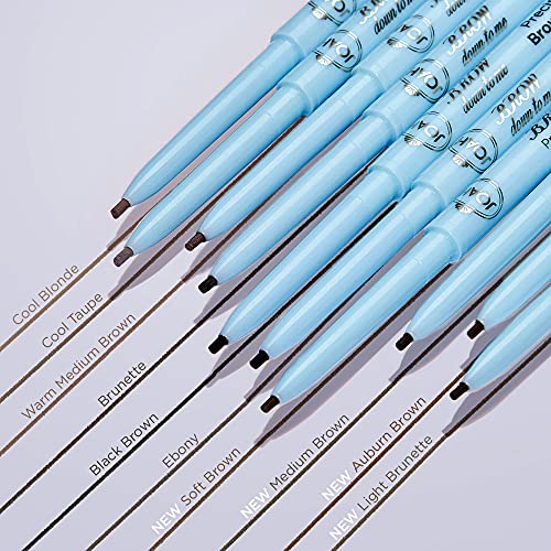 JOAH Brow Down To Me Precision Brow Pencil with Built-In Spoolie, Medium Brown