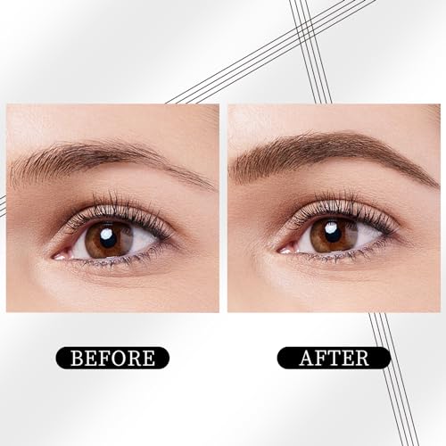 Eyebrow Pencil with 4 Tip Microblade for Natural Eyebrow Makeup Eyebrow Microblading Pen Waterproof &Smudge-Proof (4# Black)