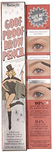 Benefit Goof Proof Brow Pencil No.2 Light 0.01 Ounce, Medium, 1 Count