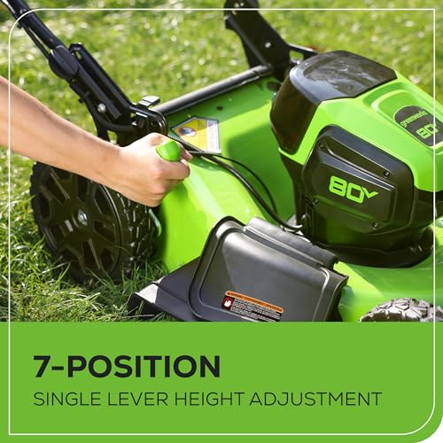 Greenworks 80V Lawn Mower, Axial Blower, String Trimmer