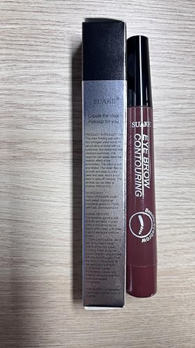 Eyebrow Contouring Pen, Waterproof Microblading Eyebrow Pencil with 4-Prong Micro-Fork-Tip Applicator, Liquid Eyebrow Pencils for women Creates Natural Looking Brows Effortlessly (Reddish Brown)