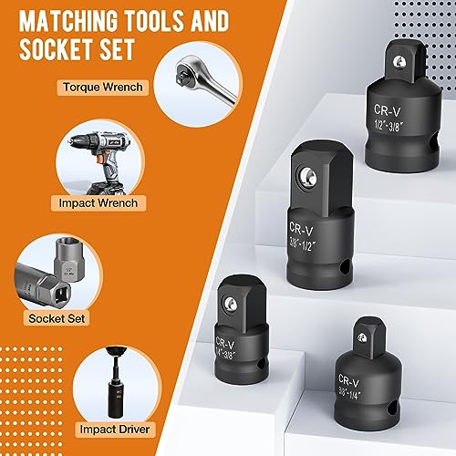2PCS Impact Socket Adapter Reducer Set, Mechanic Tools