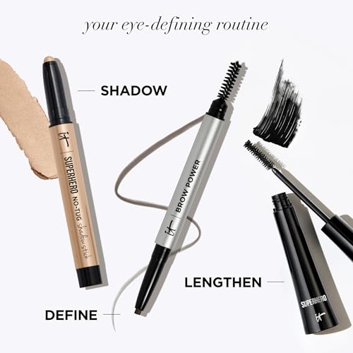 IT Cosmetics Brow Power Eyebrow Pencil, Universal Taupe - Long-Lasting, Budge-Proof Formula - With Biotin - For Light to Medium Brown & Gray Hair Colors - 0.005 oz