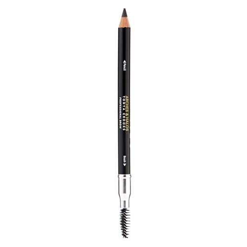 Arches & Halos Precision Brow Shaping Pencil - Double Sided Eyebrow Filler and Spoolie Brush - Creamy Texture for Shaping and Defining With Ease - Vegan, Cruelty Free - Espresso - 0.070 oz