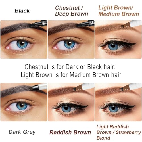 iMethod Eyebrow Pen - iMethod Eye Brown Makeup, Eyebrow Pencil with a Micro-Fork Tip Applicator Creates Natural Looking Brows Effortlessly and Stays on All Day, Light Brown