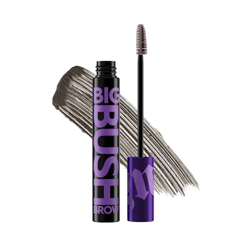 Urban Decay Big Bush Volumizing Tinted Brow Gel (Blackout - Black Brown), Waterproof, Smudge-Resistant, Flake-Resistant, Buildable Brow Gel Fibers, Up to 24 HR Hold - 0.19 fl oz