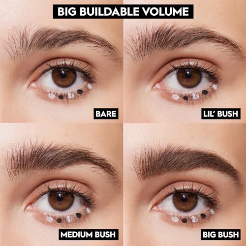 Urban Decay Big Bush Volumizing Tinted Brow Gel (Blackout - Black Brown), Waterproof, Smudge-Resistant, Flake-Resistant, Buildable Brow Gel Fibers, Up to 24 HR Hold - 0.19 fl oz