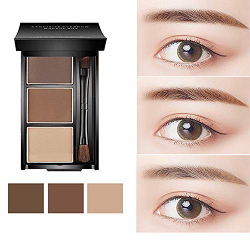 Eyebrow powder three-color eyebrow palette beauty contour eyebrow pencil professional eye makeup eyebrow filler1
