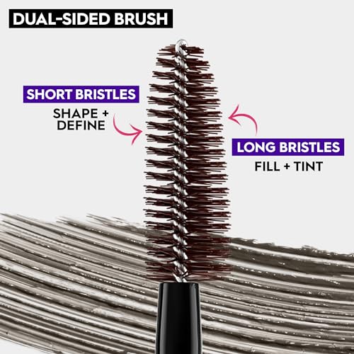 Urban Decay Big Bush Volumizing Tinted Brow Gel (Blackout - Black Brown), Waterproof, Smudge-Resistant, Flake-Resistant, Buildable Brow Gel Fibers, Up to 24 HR Hold - 0.19 fl oz