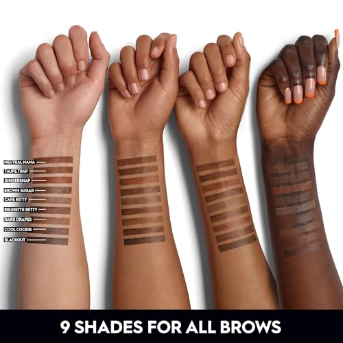 Urban Decay Big Bush Volumizing Tinted Brow Gel (Blackout - Black Brown), Waterproof, Smudge-Resistant, Flake-Resistant, Buildable Brow Gel Fibers, Up to 24 HR Hold - 0.19 fl oz