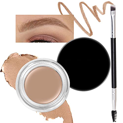 evpct 2Pcs Eye Brow Pomade Blonde Shaping Kit with Dual-ended Brush Eyebrow Styling Gel Makeup Set Long Lasting Waterproof Colored Color Eyebrow Pencil Powder Tinting Kit pintura de cejas, BLONDE