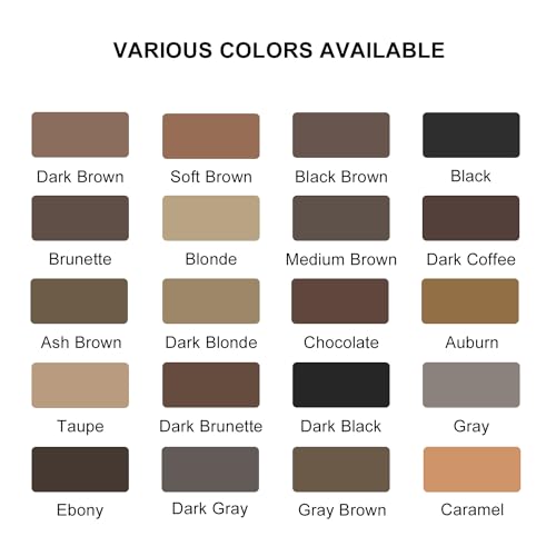 LAVONE Eyebrow Stamp Stencil Kit, Brow Stamp Trio Kit with Waterproof Eyebrow Pencil, Eyebrow Pomade, 20 Eyebrow Stencils, Dual-ended Eyebrow Brush and Sponge Applicator - Dark Brown