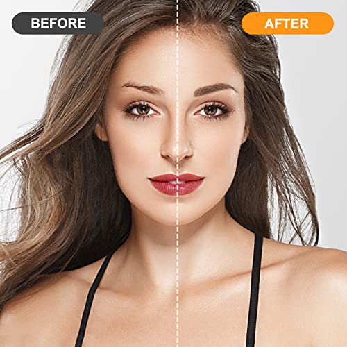 LAVONE Eyebrow Stamp Stencil Kit, Brow Stamp Trio Kit with Waterproof Eyebrow Pencil, Eyebrow Pomade, 20 Eyebrow Stencils, Dual-ended Eyebrow Brush and Sponge Applicator - Dark Brown