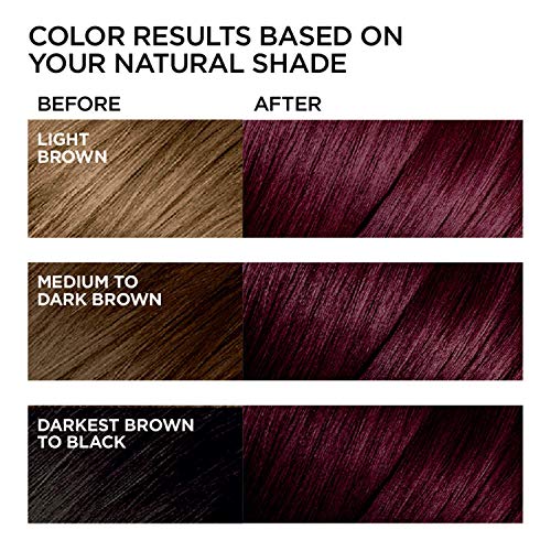 L'Oreal Paris Feria Multi-Faceted Shimmering Permanent Hair Color Hair Dye, V38 Violet Noir (Pack of 2)