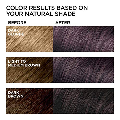 L'Oreal Paris Feria Multi-Faceted Shimmering Permanent Hair Color, 525 Purple Smoke, Pack of 1, Hair Dye