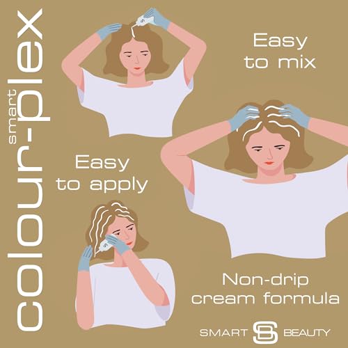 Smart Beauty Platinum Blonde Hair Dye Permanent, with Plex Anti-Breakage Technology that Protects Rebuilds Restores Hair Structure, Permanent Hair Colour, Bleach Hair Dye, Vegan, Cruelty Free