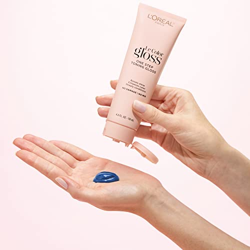 L'Oreal Paris Le Color Gloss One Step In-Shower Toning Hair Gloss for Bleached Hair, Neutralizes Brass, Conditions & Boosts Shine, Platinum Pearl, 4 Ounce (Pack of 2)
