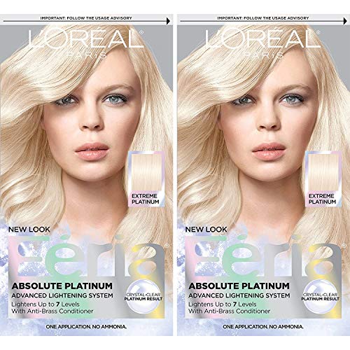 L'Oreal Feria Absolute Platinums Hair Color, Extreme Platinum 1 ea (Pack of 2)