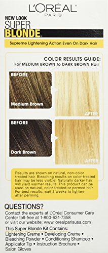 L'Oreal Paris Super Blonde Creme Lightening Kit, 200 Bleach Blonde
