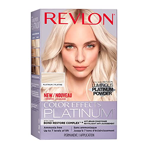 Revlon Color Effects Permanent Highlighting Kit, Ammonia & Paraben Free Hair Dye, 60 Platinum, 8 Oz (Pack of 1)