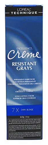 Loreal Excel Creme Resist#7X Dark Blonde 1.74 Ounce (51ml) (Pack of 3)