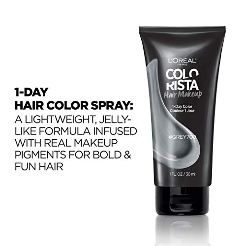 L'Oreal Paris Hair Makeup Temporary 1-Day Hair Color for Blondes, Grey 700, 1 Fluid Ounce