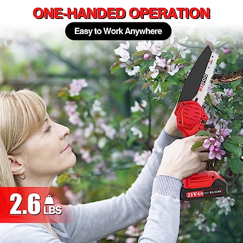 6" Electric Cordless Chainsaw for Wood Cutting & Trimming