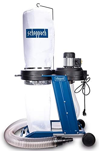 Scheppach Extraction System HD12 Extraction | 550 W, Air Output 1150 m³/h, Capacity 75 L, Hose Diameter/Length 100 mm/2300 mm, Driving Device | Includes 5 Chip Bags, 1 Filter Bag and Flexible Adapter