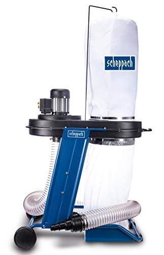 Scheppach Extraction System HD12 Extraction | 550 W, Air Output 1150 m³/h, Capacity 75 L, Hose Diameter/Length 100 mm/2300 mm, Driving Device | Includes 5 Chip Bags, 1 Filter Bag and Flexible Adapter