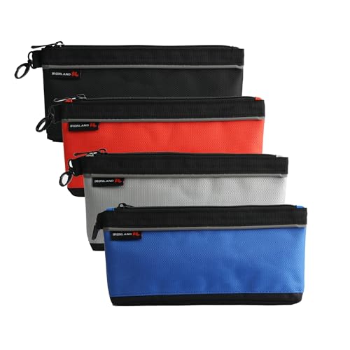 4 Pack 10.5" Small Tool Pouches with Zipper Small Tool Bags Waterproof 1680D Tool Pouch Bags for Men Multipurpose Tool Storage Organizer