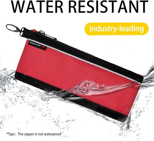 4 Pack 10.5" Small Tool Pouches with Zipper Small Tool Bags Waterproof 1680D Tool Pouch Bags for Men Multipurpose Tool Storage Organizer