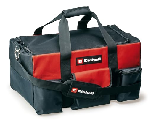 Einhell Tool Bag 56/29 - Carry Case for Tools & Accessories, Durable with Reinforced Base, Carrying Strap, Carrying Handle, Various Pockets and Compartments - Power Tool Storage