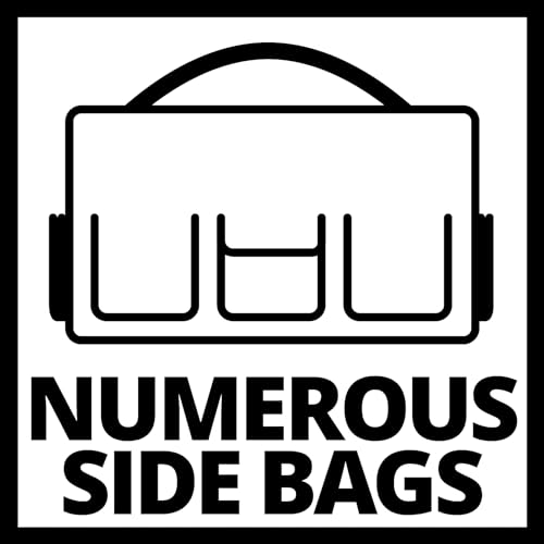 Einhell Tool Bag 56/29 - Carry Case for Tools & Accessories, Durable with Reinforced Base, Carrying Strap, Carrying Handle, Various Pockets and Compartments - Power Tool Storage