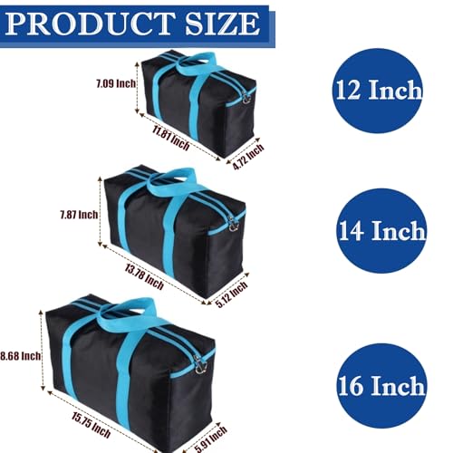 BLIRITEL Wide Mouth Tool Bag, Heavy Duty Tool Bag for Men, High Capacity Tool Tote Bag for Electricians, Multipurpose Power Tool Bag Organizer for Mechanics Carpenters (20 Inch)