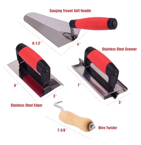 BXGTECH 9-Piece Masonry Hand Tool Set