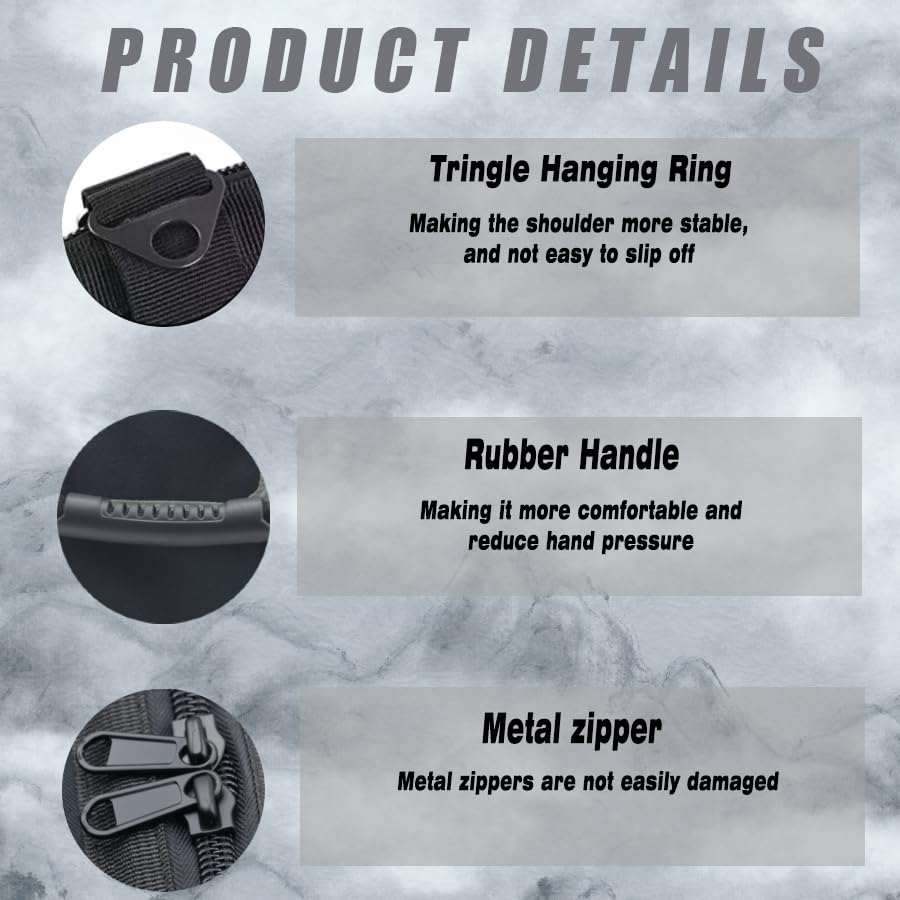 Goldskyus 22-Inch Tool Bag, Bottom Tool Tote, Wide Mouth Heavy Duty Tool Bag, Waterproof Tool Storage Bag With Adjustable Shoulder Strap Equipment Storage, Tool Bag For Man/Woman (Grey-22IN)