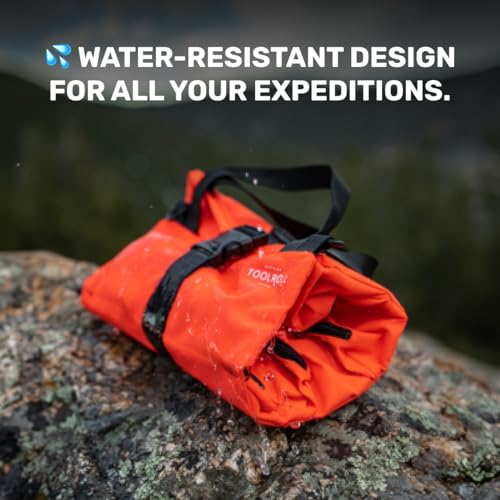 Official Maverick Tool Roll Bag - Easy to Carry 5-Pocket Roll Up Tool Bag - Durable Waterproof Canvas, YKK Zippers & Secure Buckle - A Loving Gift for Dads, Mechanics, Electricians & Hobbyists | Black