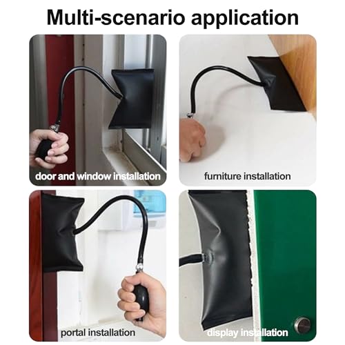 Air Wedge Bag, Air Wedge, Air Wedge Bag Pump, Professional Leveling Kit & Alignment Tool Inflatable Shim Bag, 440 LB Rating, 19.7In long hose, 1 Pack