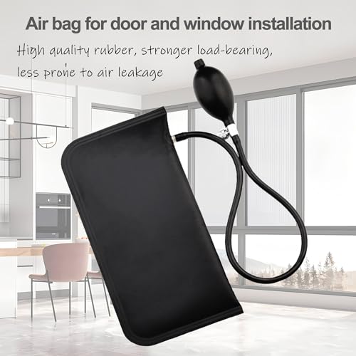 Air Wedge Bag, Air Wedge, Air Wedge Bag Pump, Professional Leveling Kit & Alignment Tool Inflatable Shim Bag, 440 LB Rating, 19.7In long hose, 1 Pack