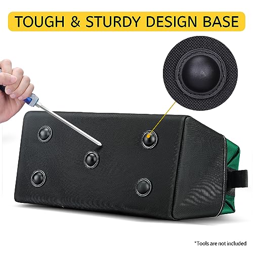 WINHUNT Tool Bag, 13 Inch Tool Bags Organiser, Robust Tool Bags, Tool Storage Bag with Wide Mouth, Small Multifunctional Bag, Electrician Shopping Bag